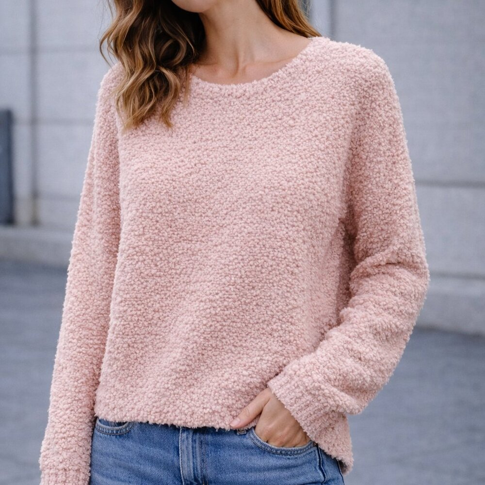 LC Lauren Conrad Blush Pink Cozy Knit Sweater‎ | Soft Textured | Size Small